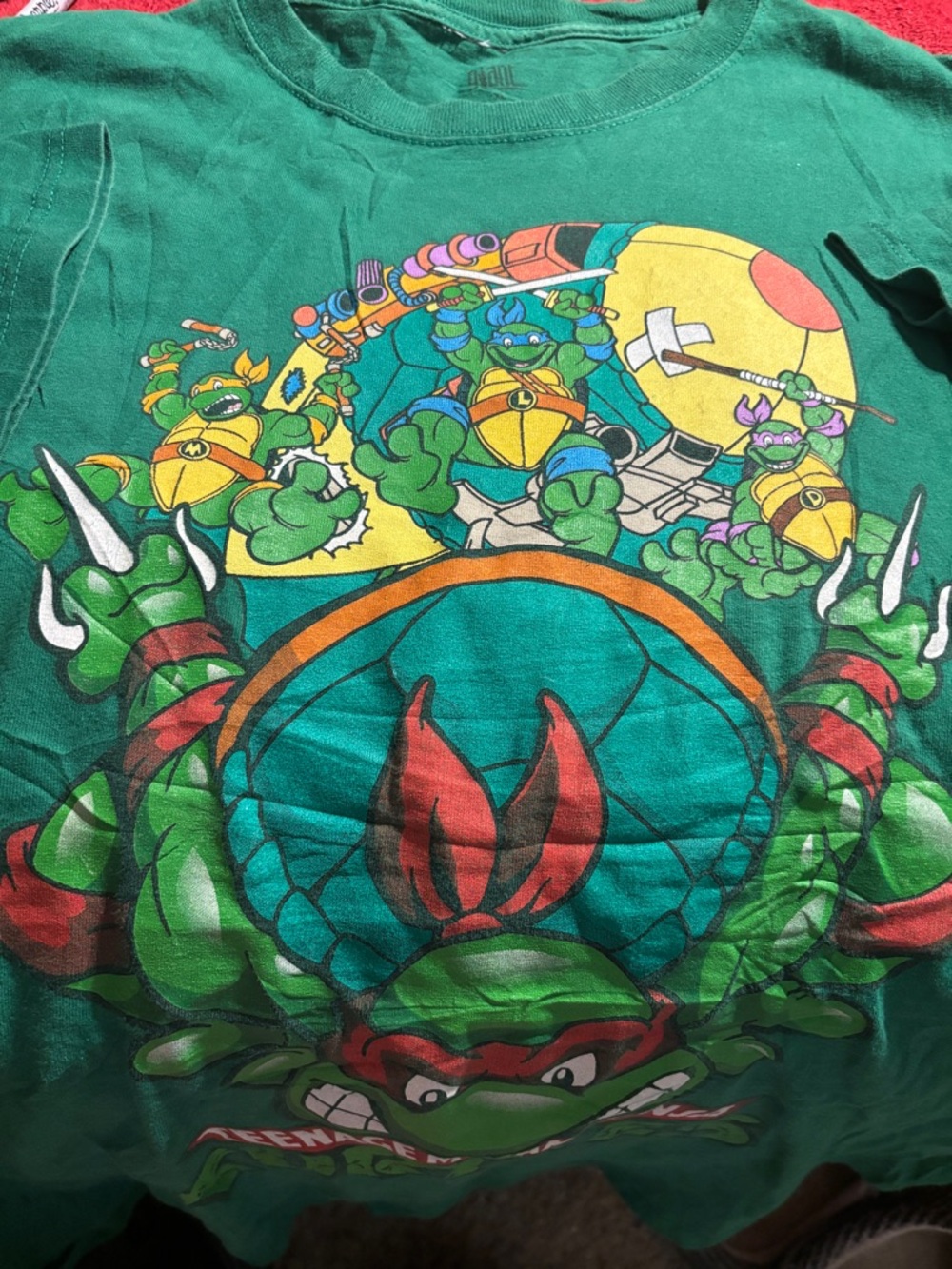 Teenage Mutant Ninja Turtles Graphic Tee - Green. Brand Giant Size XL rare
